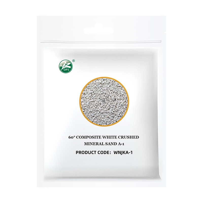 60° Composite white crushed mineral sand A-1